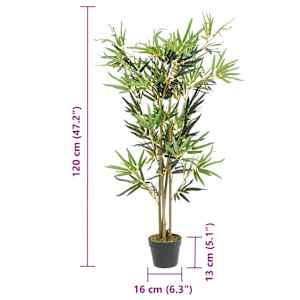 Umělý bambus 552 listů 120 cm zelený - obrázek 4