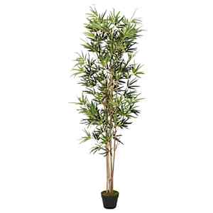 Umělý bambus 828 listů 150 cm zelený - obrázek 1