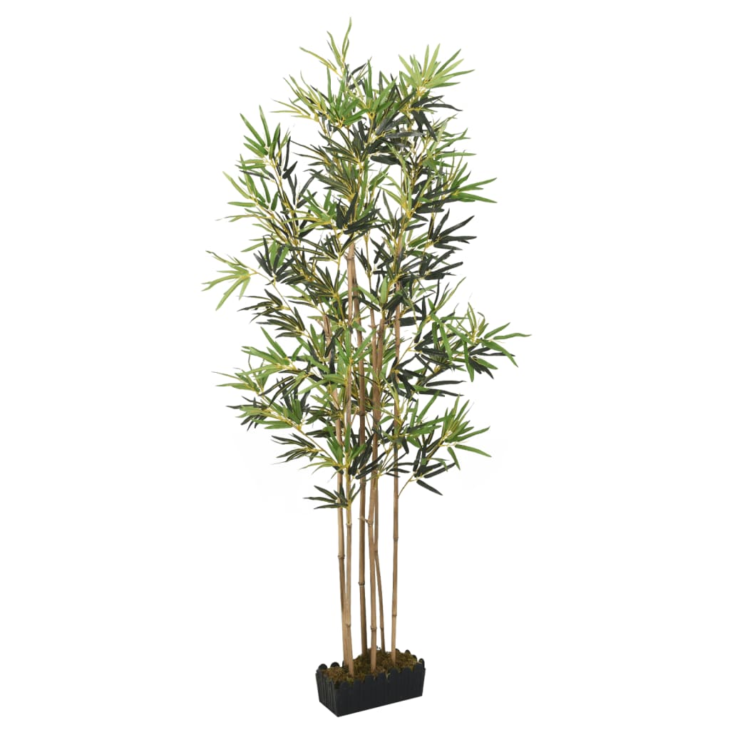 vidaXL Kunstig bambustre 1104 blader 180 cm grønn - Kunstig flora - Kunstig plante blomst