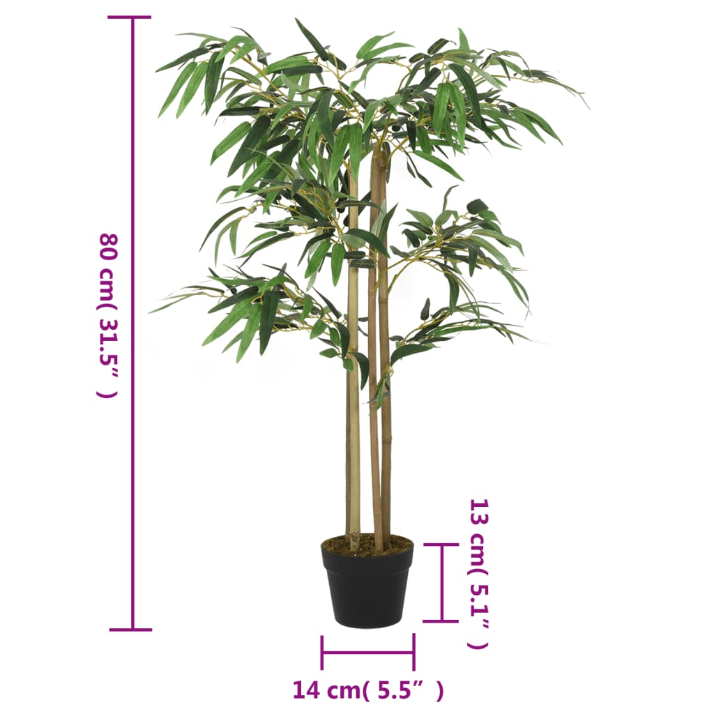 vidaXL Kunstplant bamboe 380 bladeren 80 cm groen, foto 4