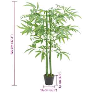Umělý bambus 384 listů 120 cm zelený - obrázek 4