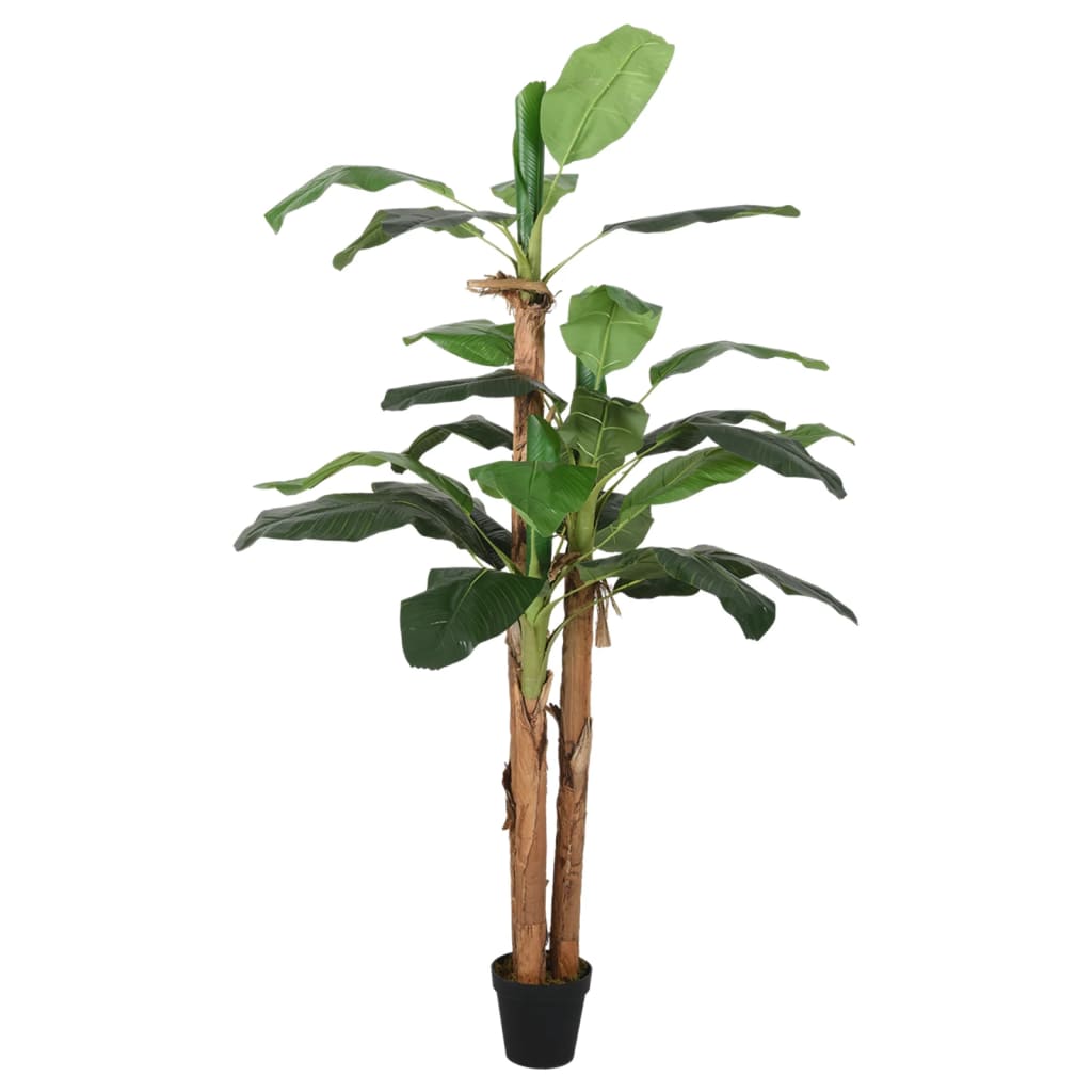 vidaXL Kunstplant bananenboom 18 bladeren 150 cm groen afbeelding