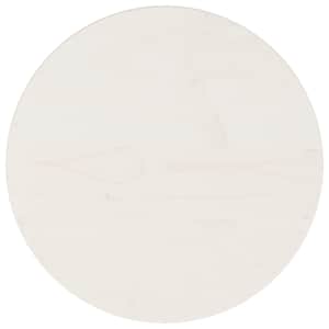 vidaXL lauaplaat, &uuml;mmargune, valge, &Oslash; 30 x 3 cm, m&auml;nnipuit