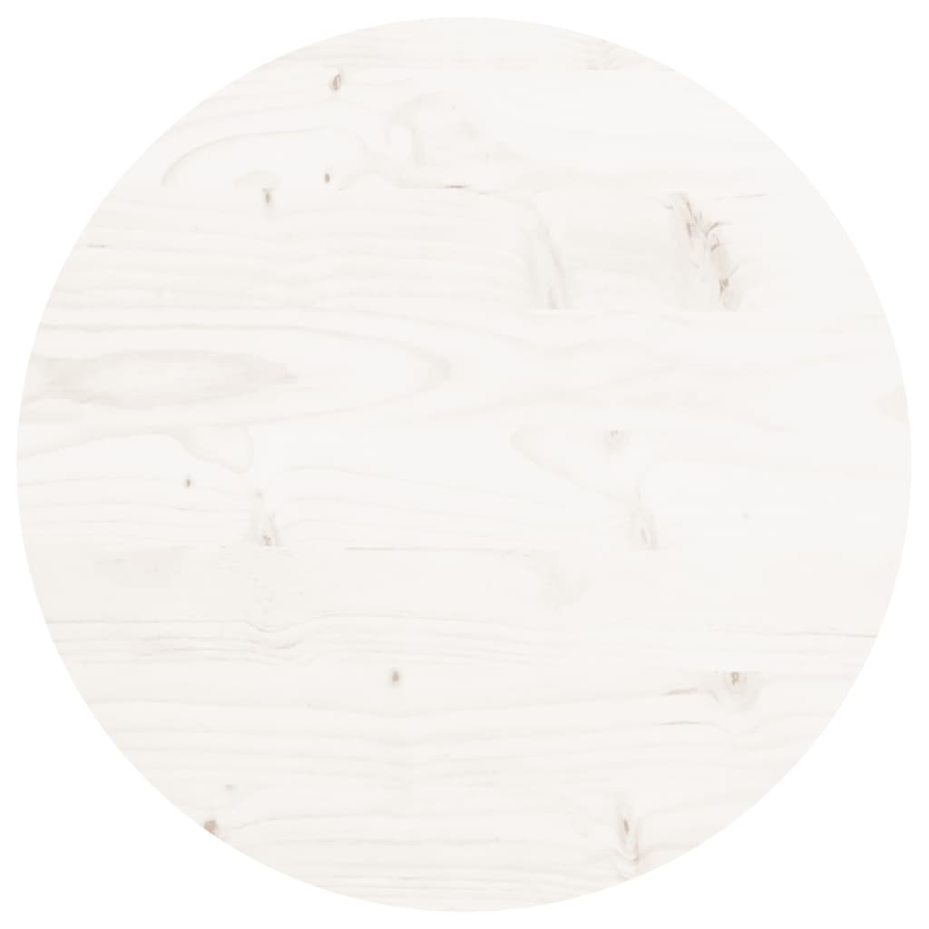 Blat de masă rotund, alb, Ø40×3 cm, lemn masiv de pin