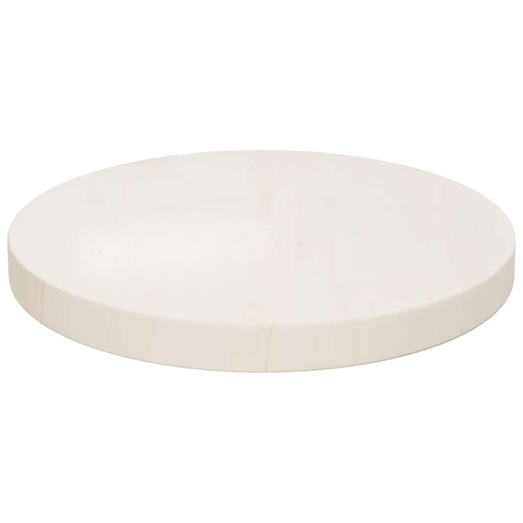 vidaXL Blat de masă rotund, alb, Ø40x3 cm, lemn masiv de pin