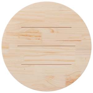 Stolní deska kulatá bílá Ø 80 x 3 cm masivní borové dřevo - obrázek 5