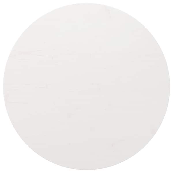 vidaXL lauaplaat, &uuml;mmargune, valge, &Oslash; 90 x 3 cm, m&auml;nnipuit