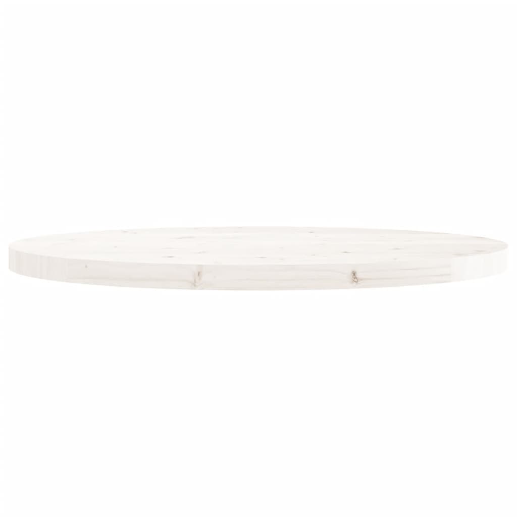 vidaXL fehér tömör fenyőfa kerek asztallap Ø90 x 3 cm