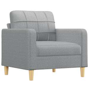 Křeslo světle šedé 60 cm textil - obrázek 2
