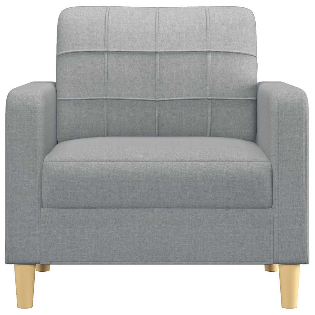 vidaXL Fauteuil 60 cm stof lichtgrijs afbeelding