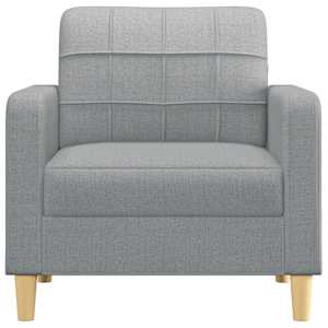 Křeslo světle šedé 60 cm textil - obrázek 3