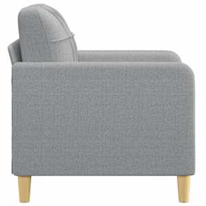 Křeslo světle šedé 60 cm textil - obrázek 4