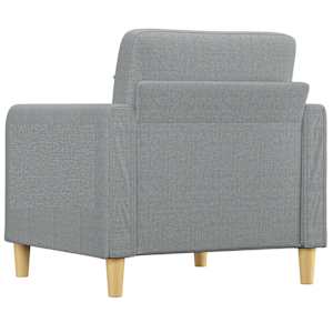 Křeslo světle šedé 60 cm textil - obrázek 5