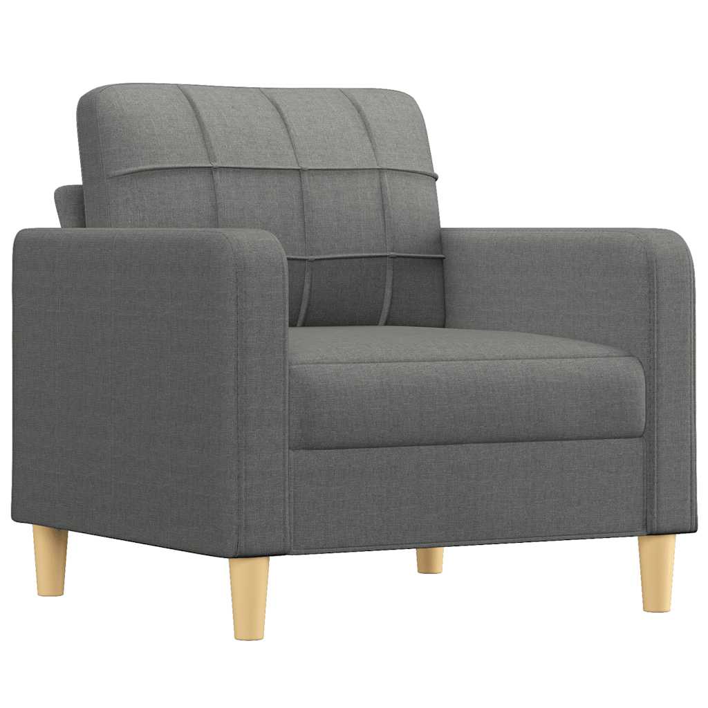 vidaXL Křeslo tmavě šedé 60 cm textil