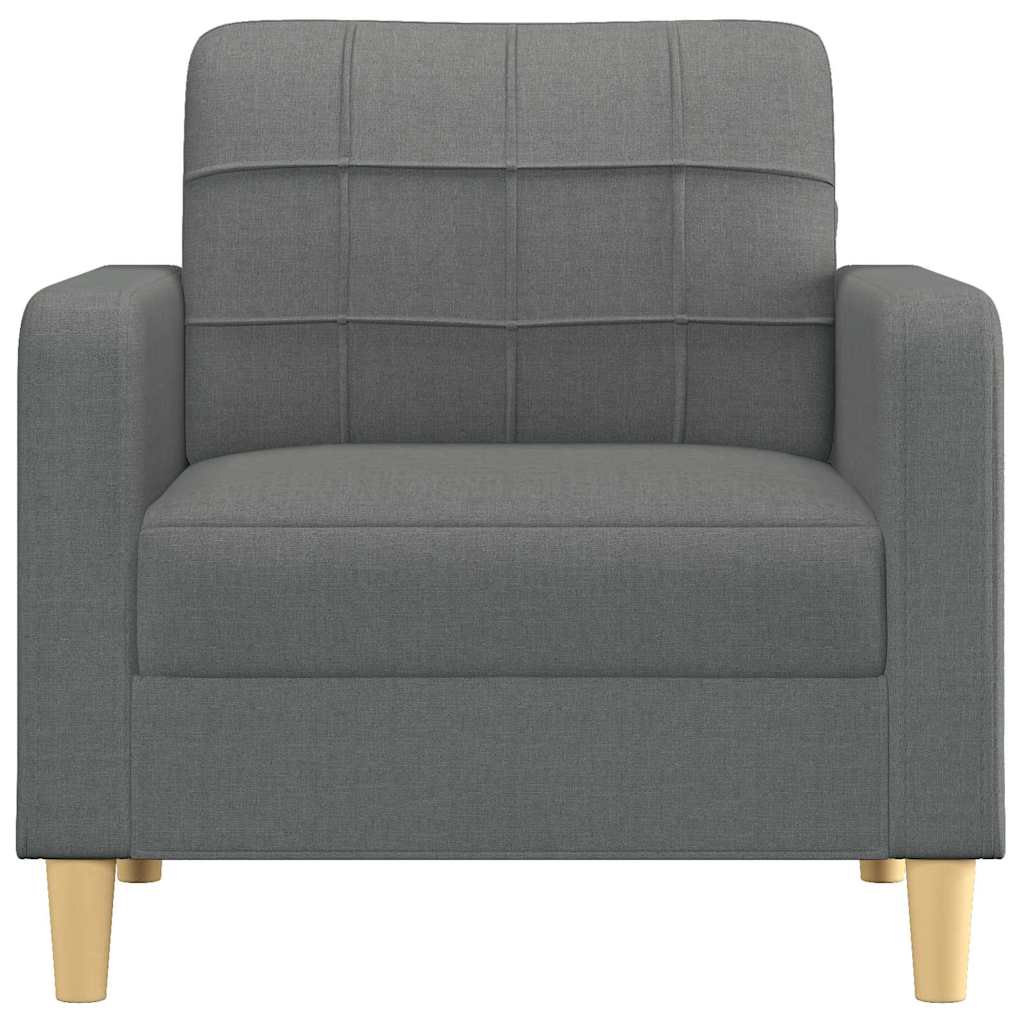 vidaXL Fauteuil 60 cm stof donkergrijs afbeelding