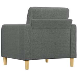 Křeslo tmavě šedé 60 cm textil - obrázek 5
