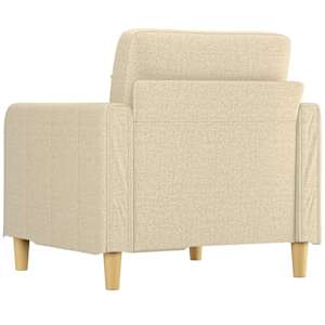 Křeslo krémové 60 cm textil - obrázek 5