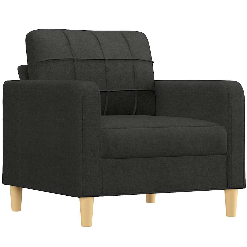 vidaXL Křeslo černé 60 cm textil