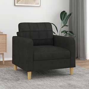 Křeslo černé 60 cm textil - obrázek 1