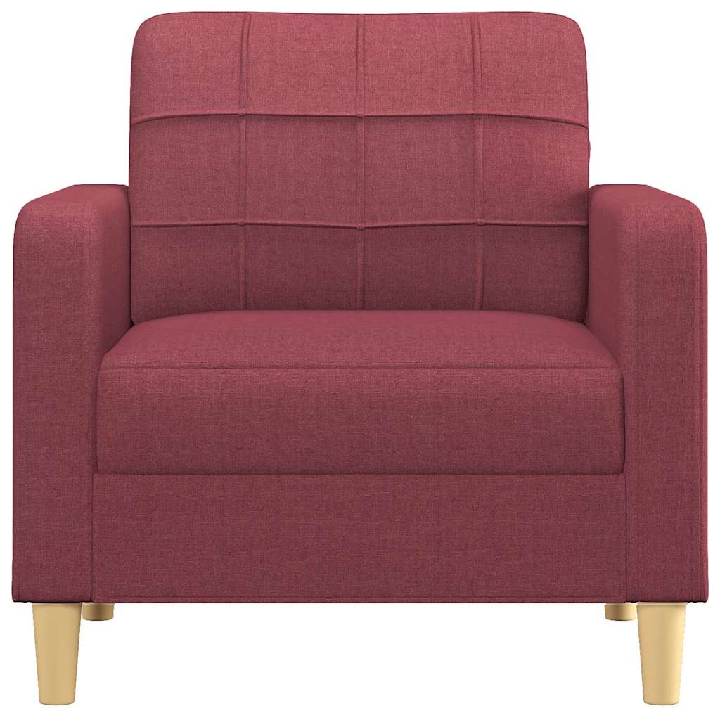vidaXL Fauteuil 60 cm stof wijnrood afbeelding