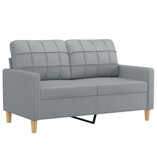 vidaXL 2-kohaline diivan, helehall, 120 cm, kangas