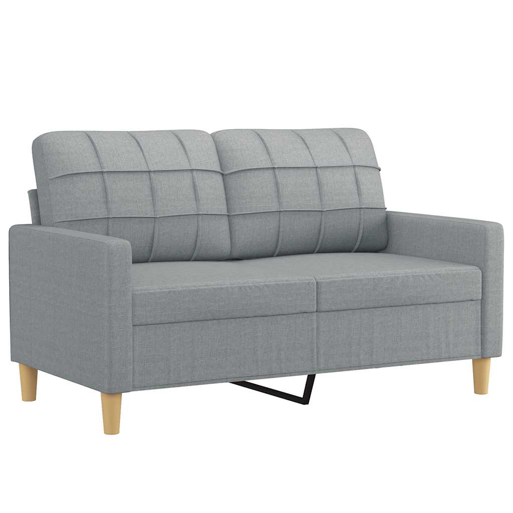 vidaXL 2místná pohovka světle šedá 120 cm textil