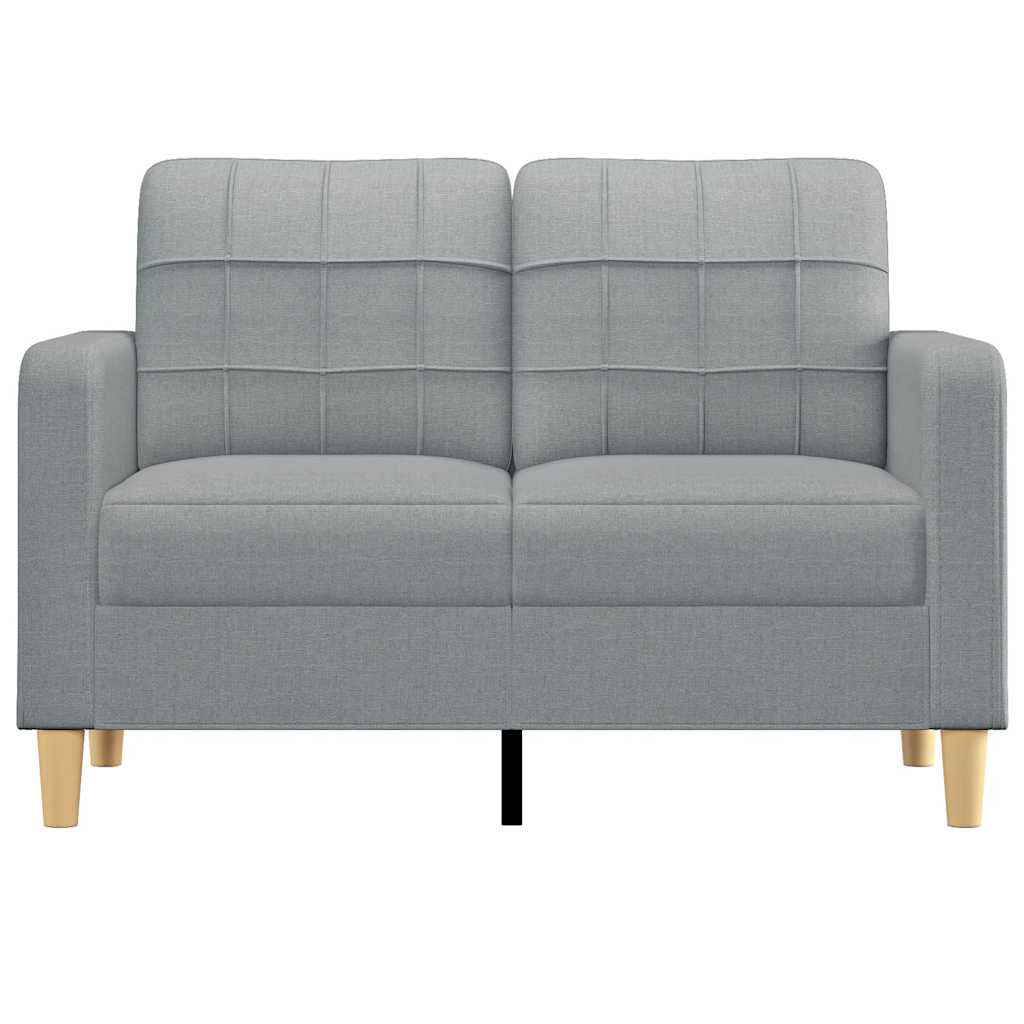 vidaXL Tweezitsbank 120 cm stof lichtgrijs afbeelding