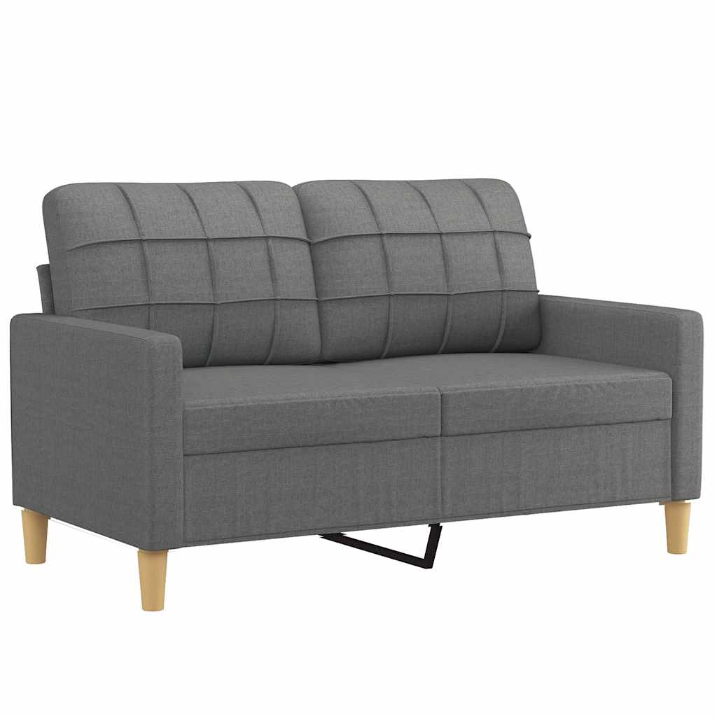 vidaXL 2místná pohovka tmavě šedá 120 cm textil