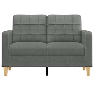 2místná pohovka tmavě šedá 120 cm textil - obrázek 3