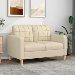 2místná pohovka krémová 120 cm textil - obrázek 1
