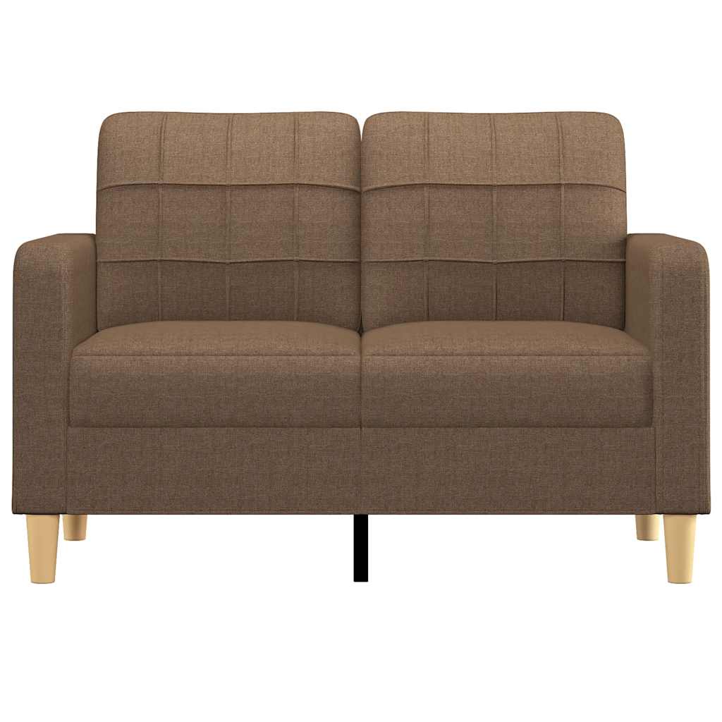 vidaXL Tweezitsbank 120 cm stof bruin afbeelding