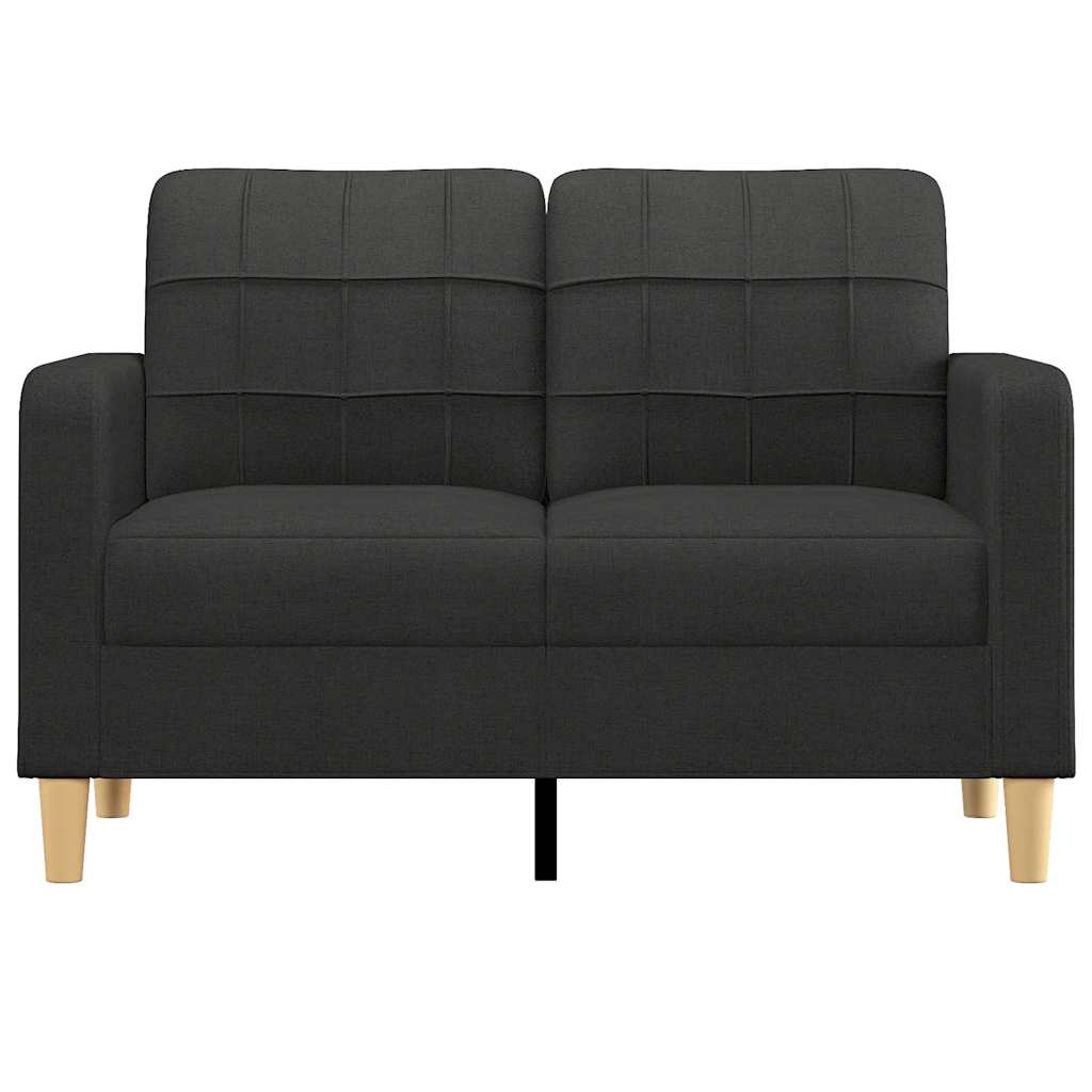 vidaXL kétszemélyes fekete szövetkanapé 120 cm