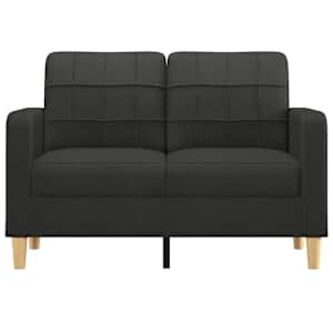 2místná pohovka černá 120 cm textil - obrázek 3