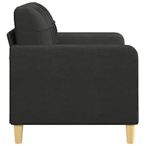 2místná pohovka černá 120 cm textil - obrázek 4