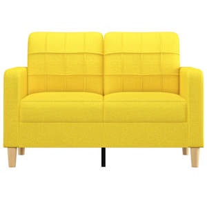 2místná pohovka světle žlutá 120 cm textil - obrázek 3