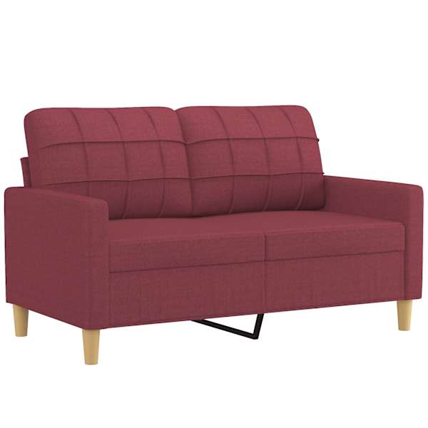 vidaXL 2-kohaline diivan, veinipunane, 120 cm, kangas