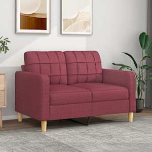 2místná pohovka vínová 120 cm textil - obrázek 1