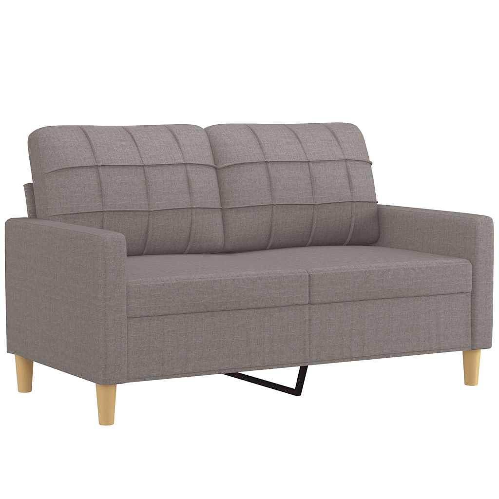 vidaXL 2místná pohovka taupe 120 cm textil