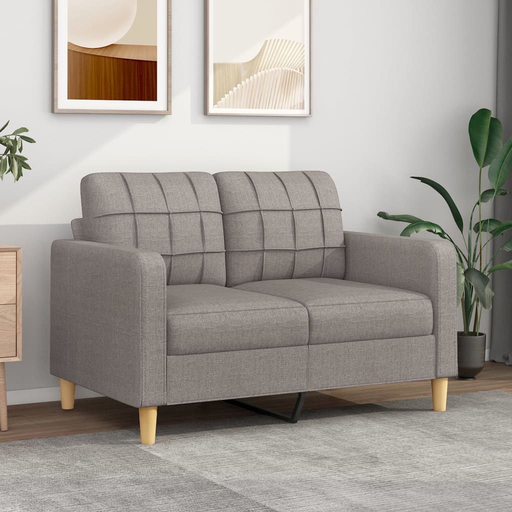 vidaXL 2-Sitzer-Sofa Taupe 120 cm Stoff