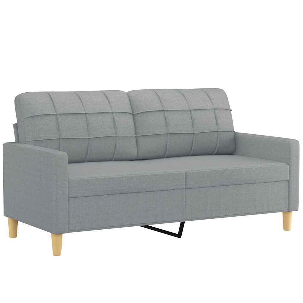 vidaXL 2místná pohovka světle šedá 140 cm textil
