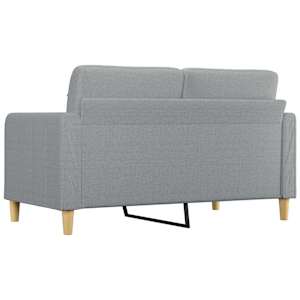 2místná pohovka světle šedá 140 cm textil - obrázek 5
