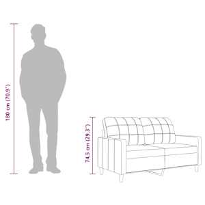 2místná pohovka tmavě šedá 140 cm textil - obrázek 9