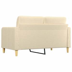 2místná pohovka krémová 140 cm textil - obrázek 5