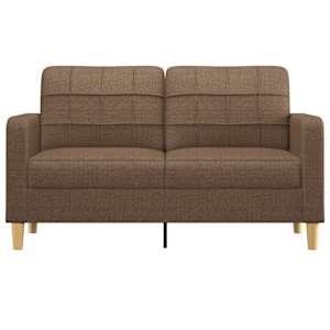 2místná pohovka hnědá 140 cm textil - obrázek 3