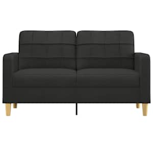 2místná pohovka černá 140 cm textil - obrázek 3