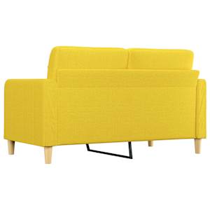 2místná pohovka světle žlutá 140 cm textil - obrázek 5