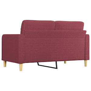 2místná pohovka vínová 140 cm textil - obrázek 5