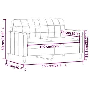 2místná pohovka vínová 140 cm textil - obrázek 8