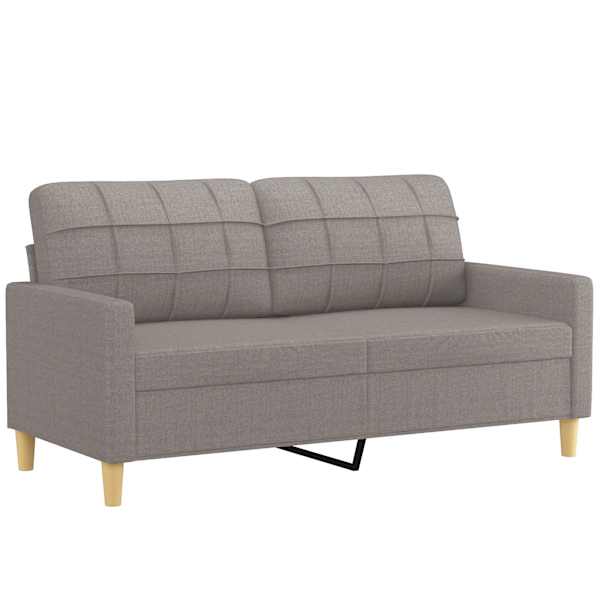 vidaXL 2-kohaline diivan, pruunikashall, 140 cm, kangas