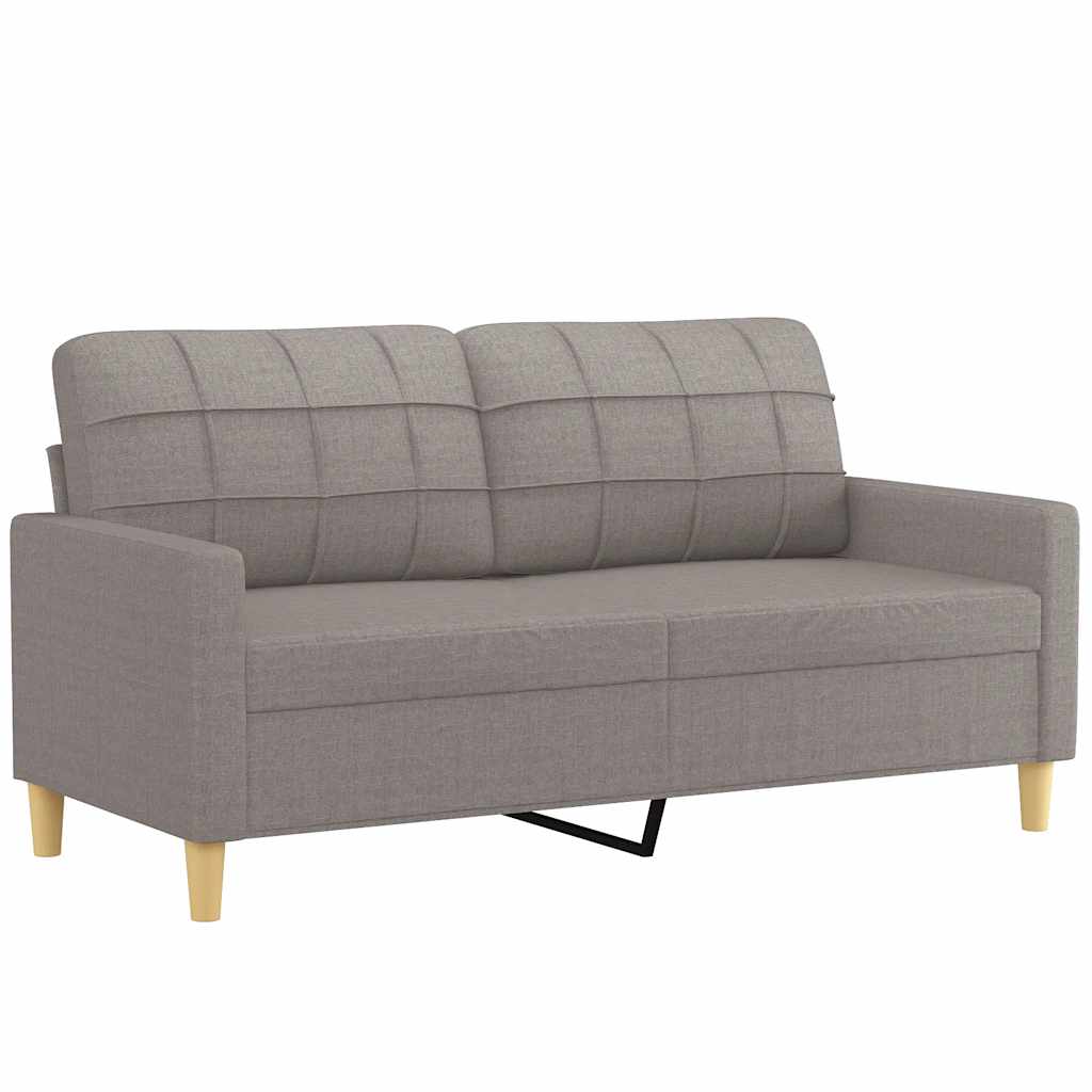 vidaXL 2místná pohovka taupe 140 cm textil
